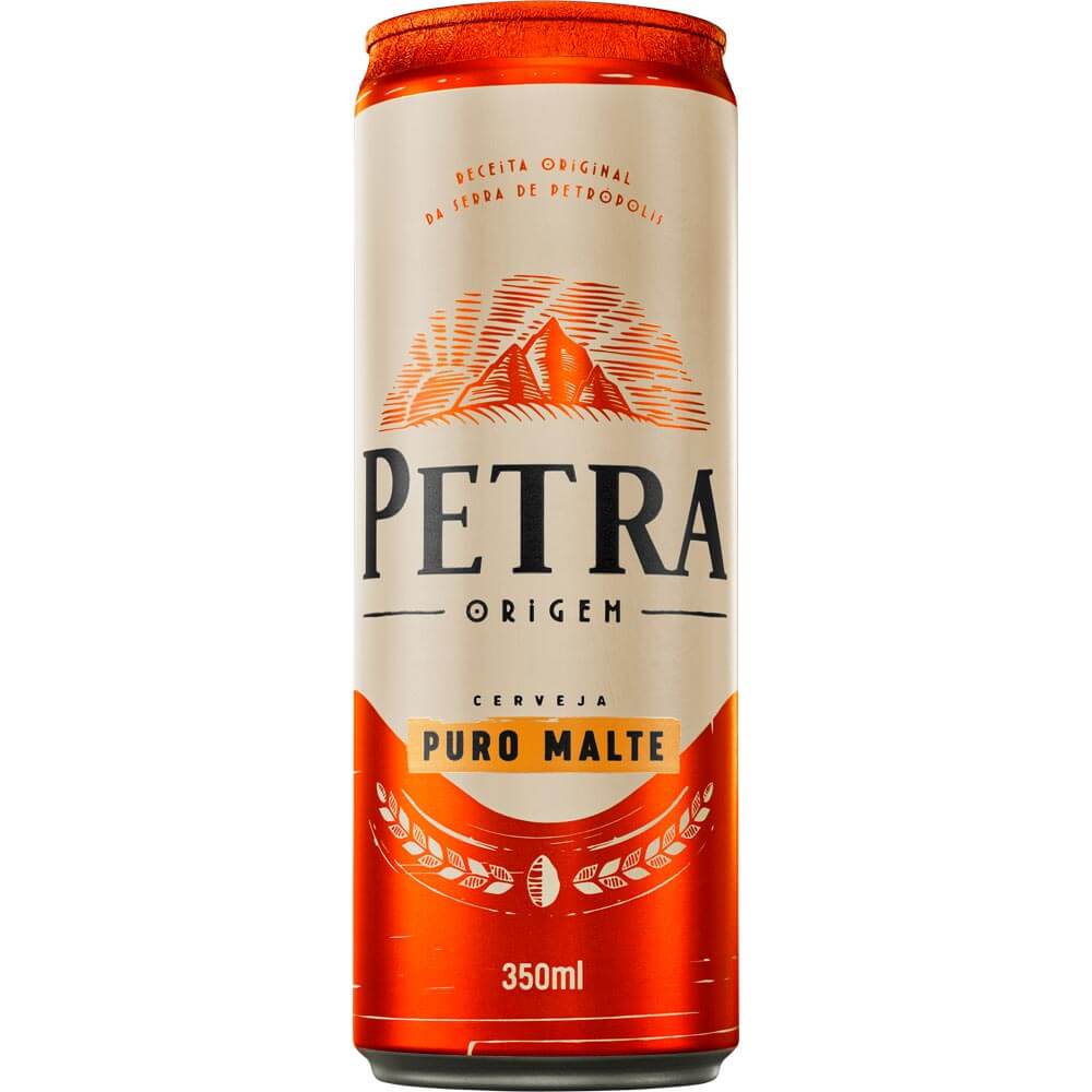 Cerveja Puro Malte lata 350ml Petra