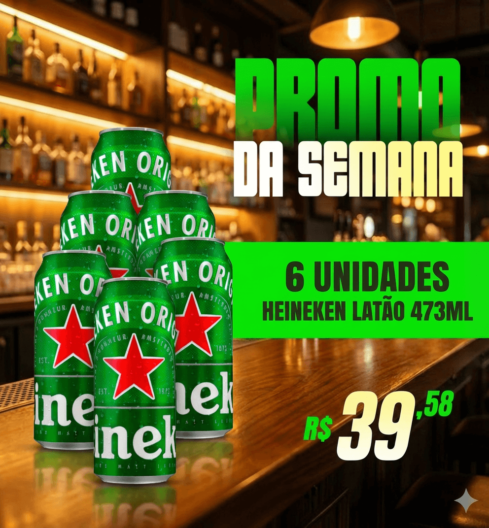 Combo Heineken Latão (6 unidades 473ml)